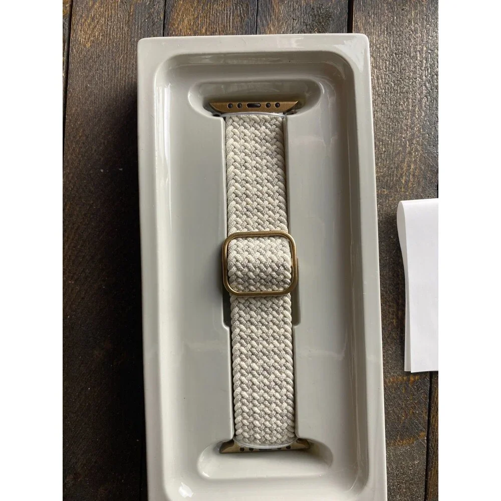 Heyday Apple Watch Knit Band Stretchy Adjustable Stone White 42- 49mm